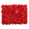 Decorative Flowers 40X60cm Artificial Flower Background Wall Diy Wedding Decoration Rose Peony Silk Mesh Simulation Customization