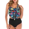 Dames badmode shorts pakken pakken dames badende badpakken hoog twee taille voor dames stuk tankini bikini met underwire supp