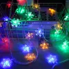 Strings Flocon de neige USB String Light Télécommande Chambre Décoration Noël Fête de vacances Camping en plein air Lampe suspendue décorative