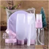 Verpakkingsflessen 7 stks/set plastic transparante kleine lege kleine leeg per spray fles buiten reizen make -up huidverzorging lotion case container wyq dhpbl