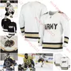 Hockey Custom Stitched Army Black Knights Hockey Jersey 1 Gavin Abric 12 John Keranen 22 Noah Wilson 2 Thomas Farrell Anthony Firriolo Kendrick Frost Maillots