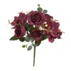 Flores decorativas de estilo retrô Artificial Peony Bouquet Arranjo Floral Ornament Centerpipe para casamento de cerimônia