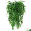 Dekoracyjne kwiaty wieńce 82 cm 5 widelców sztuczne rośliny winorośl Wiszące zielone rzemiosło fałszywe liście plastikowe ork rattan home garde dhniq