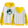 Erkek Hoodies Anime Genshin Etki Barbatos fermuarlı kadınlar erkekler kawaii baskılı harajuku sweatshirtler kış kalın sıcak fermuarlı ceket katlar