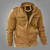 Giacche da uomo Uomo Autunno Inverno Giacca bomber in cotone da uomo Distintivo Cappotti tattici militari Pilot Plus Size 6XL Chaqueta Hombre