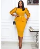 Casual Dresses 2023 Autumn Ruffle BodyCon Christmas Dress Women Sexig klubbkläder Afrikan för elegant plus size Party Robe Femme