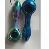 Latest Colorful Heady Glass Pipe Smoking 8 Styles Choose Hand Cigarette Oil Burner Tobacco Spoon Flower Pipes Tool Accessories