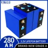 3.2V 280AH Lifepo4 Batteria ricaricabile al litio ferro fosfato cella solare per fai da te 12V 24V 48V Barca Golf Cart RV EV Carrello elevatore