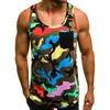 Men's Tank Tops Camouflage Fitness Bodybuilding Gym Clothing Colorful Sleeveless Vintage Summer Undershirt Men
