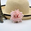 Decorative Objects Figurines 8CM Artificial Silk Fabric Rose Flower Heads For Wedding Party Home Decoration DIY Hat Wall Arch Accessories 230104