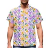 Men's Casual Shirts Textured Design Printed Polynesian Style Luxury Men's Shirt V-Neck Short Sleeve Hawaii Slim Summer Sports
