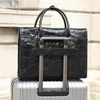 Briefcases Genuine Leather Men's Business Briefcase First Layer Cowhide Luxury Computer Handbag Women High Quality Fashion Messenger Bag