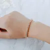 Bracelets porte-bonheur Daihe Bracelet en cristal romain pour femmes mode luxe coeur chaîne strass accessoires de mariage cadeau