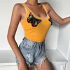 Women's Tanks Women Sexy Sleeveless Vest Shiny Sequins For Butterfly Pattern Crop Top Slim Fit MXMA