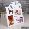 Frames And Mouldings Hollow Love Wooden Family P O Picture Frame Rahmen White Base Art Home Decor Drop Delivery Garden Arts Crafts Dhs6J