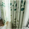 Curtain LISM 70 Shading Printed Blackout Curtains for Living Room Bedroom Leaves Print Decoration the Kitchen Drapes 230104