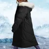 Giacche da donna 2023 Cappotto invernale lungo Gilet con maniche con cappuccio Tasche in piumino caldo Giacca trapuntata all'aperto