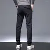 Pantalones de hombre de invierno de lana gruesa ajuste recto hombres de negocios Caballero Casual cintura alta clásico Simple pantalones puros 38