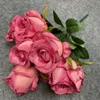 Artificial Silk Rose Flowers 7 Buds Glorious Wedding Centerpiece Roses Bouquet Valentine Engagement Anniversary Party Home Inn Decoration
