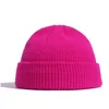 Kaps hattar kort melonl￤der hatt stickad kupol vattenmelon ull beanie g￶t stickning m￶ssa h￥lla varmen i h￶sten och vintern 2021 dro dhi3m