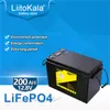 LiitoKala 12V 200AH lifepo4 lithiumbatterij 4s 12.8V met spanningsweergave voor 1200w omvormer boot golfkar UPS