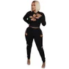 Designer im Herbst Winter -Tracksuits Frauen Schweißanstrengungen Langarm Pullover Sweatshirt und Hosen zweiteilige Sets Out -Arbeiten Outfit