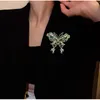 Broches élégantes zircon papillon vert broche atmosphérique mode insecte animal broche pour les accessoires de vêtements de manteau femme corsage