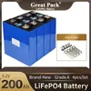 4 pièces de batterie LiFepo4 de qualité A, 3.2V, 200ah, 100%, pleine capacité, Rechargeable, Lithium, fer, Phosphate, pour système électrique