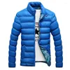 Men's Down Winter Jacket Men 2023 Cotton Padded Thick Jackets Parka Slim Fit Long Sleeve Quilted Outerwear Clothing Warm Coats