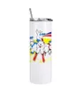 Bereit, Großhandel 20 Unzen weiß leere dünne Edelstahl -Sublimation Tumblers Straight USA Warehouse 25pcs/Karton zu versenden