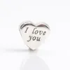 Beads Original 925 Sterling Silver I Love You Heart Charm Fit Bracelets Women DIY Jewelry Dropship