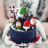 Juldekorationer harts Santa Claus Cupcake Topper Merry For Party Cake Xmas Home Year 2022 Drop Delivery Garden Festive Supplies Dh6LB