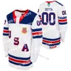 College Hockey Wears Thr USA 2021 IIHF WJC Gold Winner Cam York Trevor Zegras Matthew Beniers Matthew Boldy Caufield Turcotte Hunter Skinner Knight Jersey Gardien de but