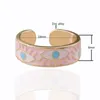 Wedding Rings Stripe Open Ring Printing Adjustable Woman Eye Multicolor Color Bohemia De Madera Pulseira Estrela Wholesale