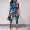 Women Tracksuits Designer Sexy Slim Print Off Shoulder Diamond Two Piece Nightclub Outfits Plus Size L-XXXL