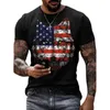 Мужские рубашки T Harajuku Plus-Size Teenagers National Flag Wolfhead Print Camisetas футболка Street Fashion круглая шея с коротким рукавом мужчины