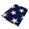 Flagi banera amerykańska flaga 3x5 stóp wysokiej jakości nylonowe haftowane gwiazdy szyte paski solidne mosiężne przelotki. Użyty Garden Drop dostawa dhl9h