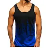 Męskie topy zbiorników mody sportu fitness kamizelka kamuflażowa dla mężczyzn gradient kolizja top Chemise Home 2023