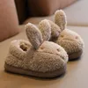 شتائم الشتاء ربيبت النعال الأطفال الصغار فتاة الوجه Flip Flop Boys Fur Slides Cotton Indoor Shoes Warm Fluffy Hous