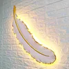 Lampada da parete Decorazione per la casa nordica Soggiorno Illuminazione per interni Modern Feather Lampade a LED Camera da letto Comodino Semplice