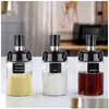 Storage Bottles Jars Glass Spice Jar Set Spoon Cap Sealed Seasoning Bottle Pp Sile Soda Kitchen Organize Household Spoons Integrat Dhhiv