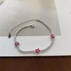 Luksusowy projektant bransoletki tenisowej For Woman Flower 925 Srebrny biżuteria Pink niebieska zielona zielona 5a Cubic Cyrconia Charm Women Bransoletka Diamentowa Bransoletka