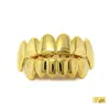 Grillz Dental Grills Hip Hop Personality Fangs Teeth Gold Sier Rose Grillz False Sets Vampire For Women Men Drop Delivery Jewelry Bo Dh8Fx
