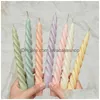 Candles 2Pcs Twisted Pillar Home Decorative Aromatherapy Long Spiral Curly Candle Wholesale Supplies Halloween Taper Drop Delivery Ga Dhxe9