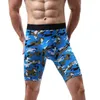 Underpants Men Long Boxer Shorts Cotton Camouflage Print Breathable Underwear Sports Men's Lengthened Pants