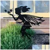 Garden Decorations Fairy Metal Iron Crafts Pendant Decoration Indoor And Outdoor Ornaments Interesting Statues Scpture Y0914 Drop De Dhetp