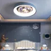 Candeliers lideraram o lustre para o corredor da sala de estar da lâmpada pendurada teto de teto astronauta céu iluminação interna decoração de casa