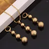 Necklace Earrings Set Bead Round Pendant Chain Ball For Women Arab Africa Ethiopian Jewelry