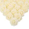 Kwiaty dekoracyjne 100 sztuk Faux Rose Flower Head Real Loam Fałszne róże na majsterkowanie kreatywnego ślubu baby shower imprezowy stół dom