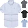 Chemises décontractées pour hommes 0.2gan Top masculin classique Oxford Camisa masculina Coton à manches courtes Haute qualité